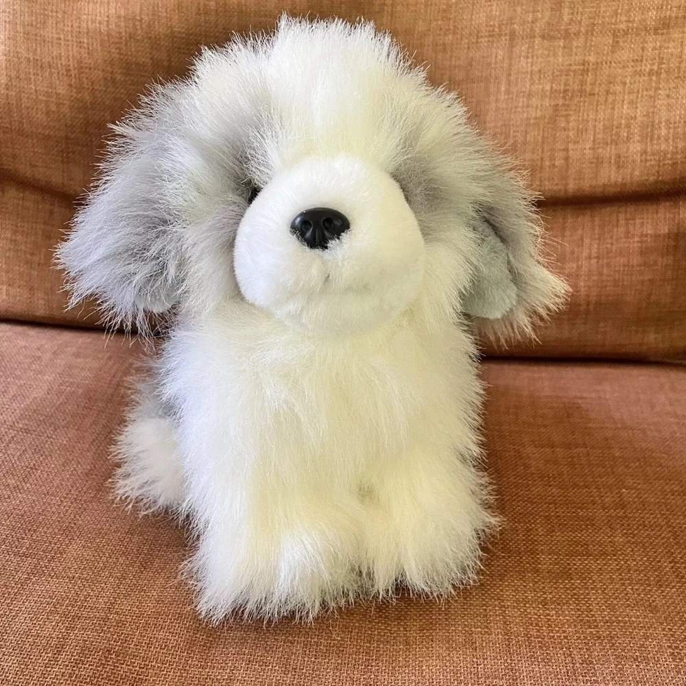 Old English Sheepdog Plush Stuffed Animal TB Trading Gray White Fluffy Furry Dog